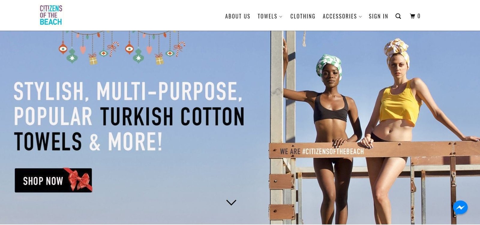 Citizens of the Beach turkish towels home page