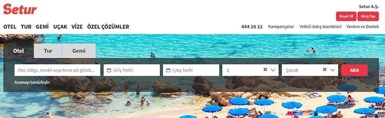 Setur'dan yurt içi, yurt dışı paketlerine bakabilirsiniz.