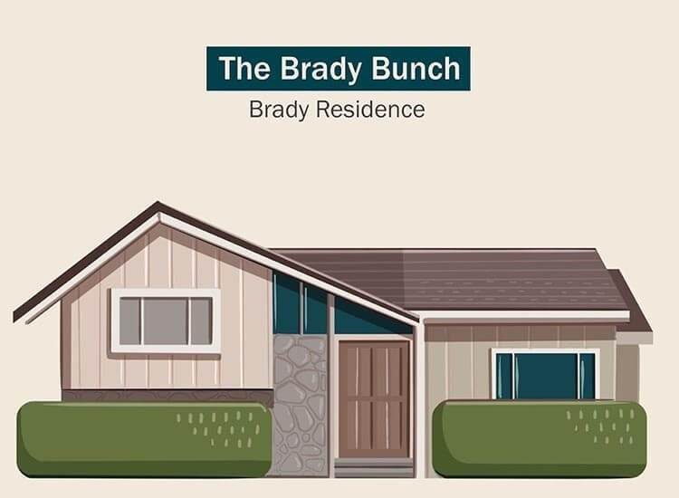 Dizilerin çekildii yerler - The Brady Bunch — Brady Evi